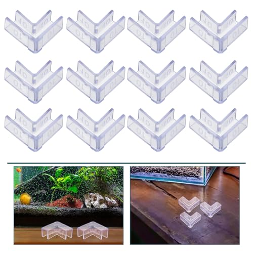 COHEALI 25pcs Fish Tank Glass Corner Protectors L-Shaped Edge Guards for 10mm Aquarium Glass, PVC Fish Tank Edge and Corner Safety Pads for Babyproofing and Furniture Protection