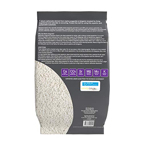 AquaNatural Coarse Aragonite 20lb for Reef, Saltwater and Marine Aquariums, Sand