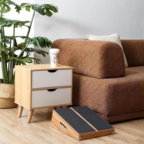 StrongTek Professional Wooden Slant Board, Adjustable Incline Board, and Calf Stretcher, Stretch Board - Extra Side-Handle Design for Portability, Full-Coverage - style: full-coverage