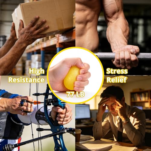 6-Pack Grip Strengthener Forearm Exerciser Set, Upgraded 2-in-1 Coordinated Training & Massage Kit, Multi-Resistance (5-77LB) for Athletes, Musicians & Office Relief (with 210D Storage Pouch)