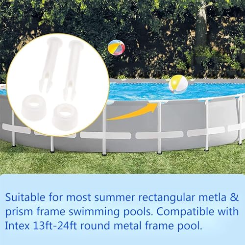 36Pcs Plastic Pool Joint Pins & Pool Seals(2.36 Inch) | Compatible with Intex 13'-24' Above Ground Round Metal Frame Pools and Intex Rectangular Metal Frame Pools - size: 2.36 Inch
