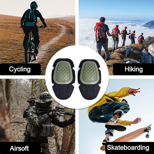 G3 Tactical Knee Pads 1 Pair Protective Knee Pads Inserts for Tactical Airsoft Paintball Hunting Combat Pants Army Green - color: Army green