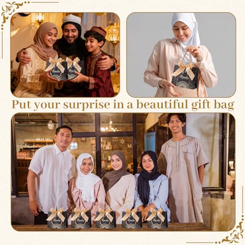 Marspark 30 Pcs Eid Mubarak Decorations for Eid al-Adha, Islamic Party Supplies Set, Muslim Festival Home Decor, Reusable Gift Bags for Family, Table & Indoor Celebration Decoration Kit - style: Eid Mubarak