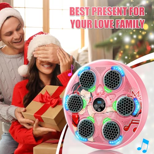 Music Boxing Machine for Kids and Teens Adults, Trainer Equipment with Gloves, Wall-Mounted Boxing Music Workout Machine, LED Electronic Focus Training for Home,Office, Gym - style: Target