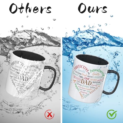 UV DTF Cup Wrap 12 Sheets Daddy Transfer Sticker | High Definition Colors, Strong Adhesion, Cold Transfer Printing, with UV Protective Layer, Wide Pattern Selection - style: Father's Day Daddy Heart