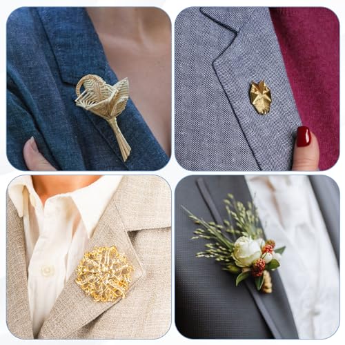 Hecila 4 Pairs Mini Magnetic Pin Brooch Converters Magnetic Clasps Metal Clothing Magnets Buckle Almost Invisible Magnets Pins Converter Lapel Pin Holder for Hijab Scarf Shawls Thin Fabric