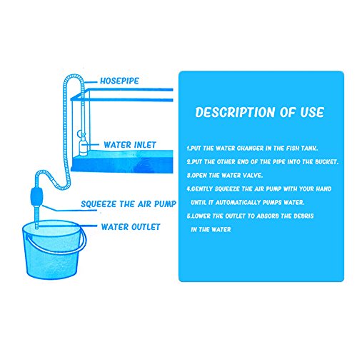 Aquarium Water Changer with Airbag and Water Flow Controller - 8.2ft