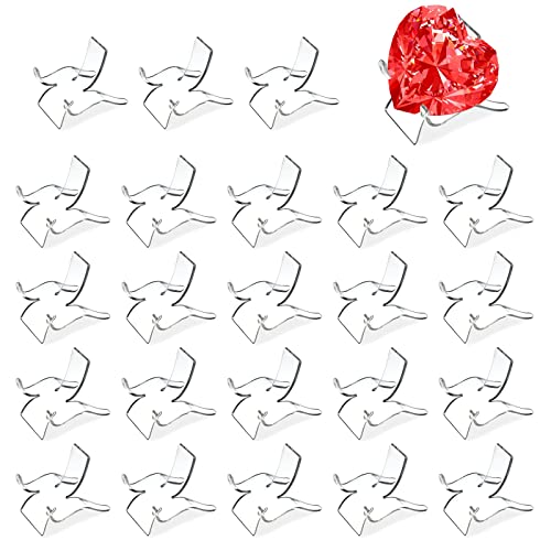 (24 PCS)Display Stand,Acrylic Rock Display stands,Clear Display Easel Stands Pedestal for Crystal Geodes Rock Mineral Agate Fossil Coral crystal/gemstone Small Collectibles Display Stands (Large) - size: Large(24 Packs)