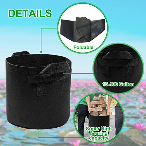 6Pack Lily Aquatic Plant Pots for Pond | Durabl Breathe Reusable Fabric Plant Pots for Aquatic Plants, Potato, Carrot, Onion, Flower - style: Antique 6PCS