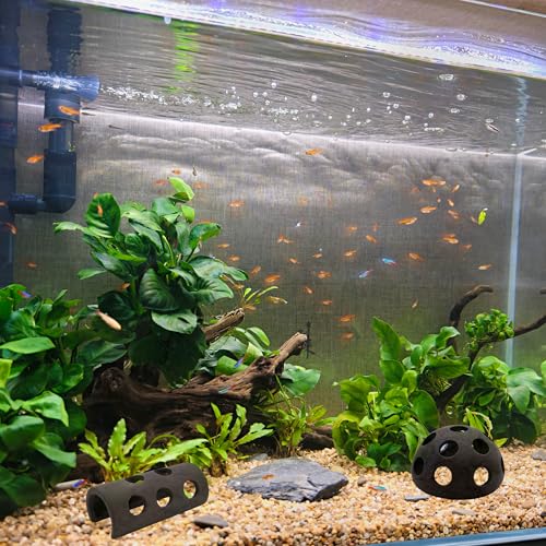 M2cbridge Ceramic Shrimp Dome Hide Shelters Swim Holes Shrimp Habitat Breeding Tube(2PCS Dome+1PC Tube) - color: 2pcs Dome+1pc Tube