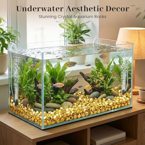 DomeStar 550 PCS Small Gold Fake Ice Rocks, Acrylic Crystal Vase Fillers | Faux Nuggets Gems, Pot of Gold, Pirate Jewelry Party Decorations, Birthday DIY Crafts & Table Scatter - color: Gold