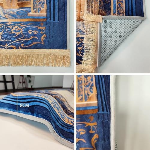 Muslim Knee Thickened Prayer mat, Sky Blue, 2‘3“ x 3‘6“ - color: Sky Blue