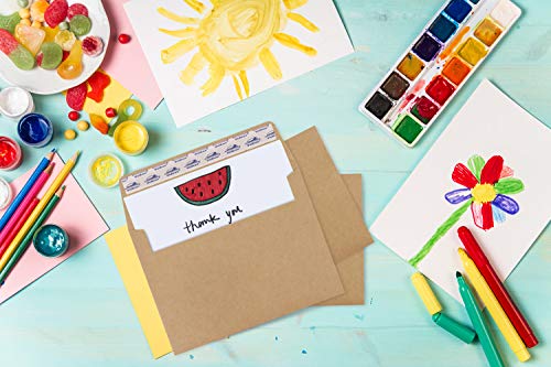 ValBox 100 Qty A6 Envelopes Self Seal 6.5 x 4.75" Brown Kraft Paper Invitation Envelopes for 4x6 Cards, Photos, Invitations, Weddings, Baby Shower, Birthiday, Announcements, RSVP (A6) - color: Brown, size: A6 (6.5 x 4.75 Inches)