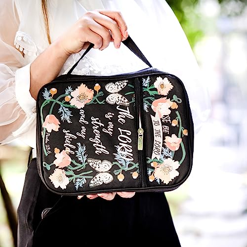 Mr. Pen- Bible Cover Case | Carrying Book Case with Durable Handle and Zippered Pocket, Bible Protective Church Bag for Men & Women, Christian Gifts - color: Black