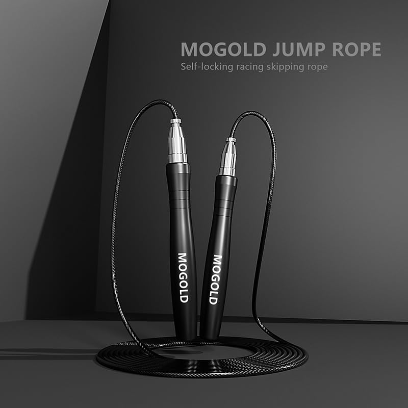 Speed Ropes Jump Rope For Men/Women-Tangle-Free-Self-Locking Screw-Free Design - color: Black