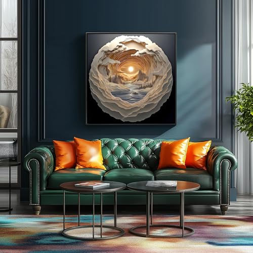 3D Visual Art Puzzles for Adults 500 Pieces Cave Dawn Jigsaw Puzzles for Adults Beautiful Landscape Puzzles 500 Pieces Challenging Family Puzzle - color: 3d Visual-colorful