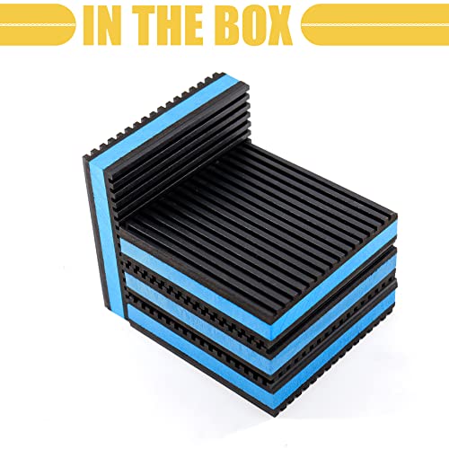 4 Pack Rubber Anti Vibration Pads,6 x 6 x 7/8 inches Heavy Duty EVA Isolation Mats for Air Conditioner,HVAC System,Compressors,Washer and Dryer - size: 6 x 6 x 7/8 inches