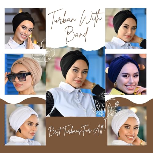 para life Band Turbans for Women, Breathable Instant Turban|Standard Size Stretchable Cotton Sandy|Pre-tied Hijab Cap - color: Burgundy