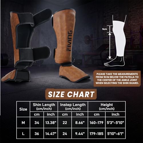 Retro Style Muay Thai Shin Guards,for Men Women | Premium Microfiber Leather, For MMA, Boxing, Sparring, Martial Arts, Training & Fighting
