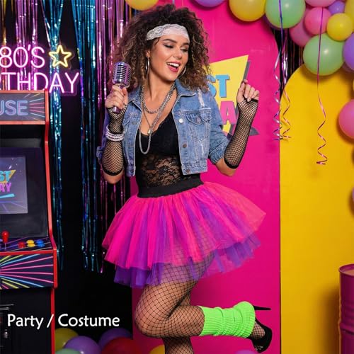 Fizzlup Fish Nets Leggings and Fishnet Arm Sleeves Set for Womens Costumes Black Mesh Tights High Stockings Gloves