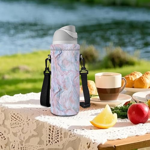 Neoprene Water Bottle Carrier Bag with Adjustable Shoulder Strap,Insulated Water Bottle Cover for Stainless Steel/Glass/Plastic Bottles - color: BC-60, size: 500ml