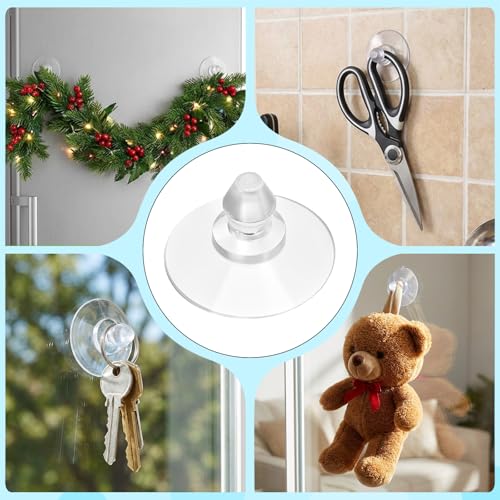 20Pcs 19mm Glass Table Suction Cups, Transparent Anti-Collision Suction Cups Without Hooks for Bathroom Wall Door Window
