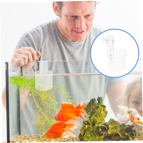 HEMOTON Fish Food Feeder Acrylic Feeding Ring Floating Tray for Aquarium Betta Fish Tank Shrimp Turtle Feeder Suitable for Beginner