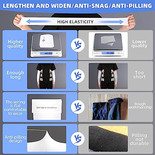 BHYTAKI UV Sun Protection Arm Sleeves, UPF 50 Sports Cooling Arm Compression Sleeves for Men Women Teenager - color: 2 Black+2 White+2 Light Beige