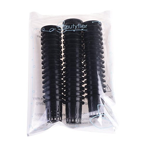 Beautyflier 50 Pcs Black Plastic Slotted Mesh Net Plant Cups Pots Bucket Basket for Hydroponics/Aquaponics/Orchids (50MM)