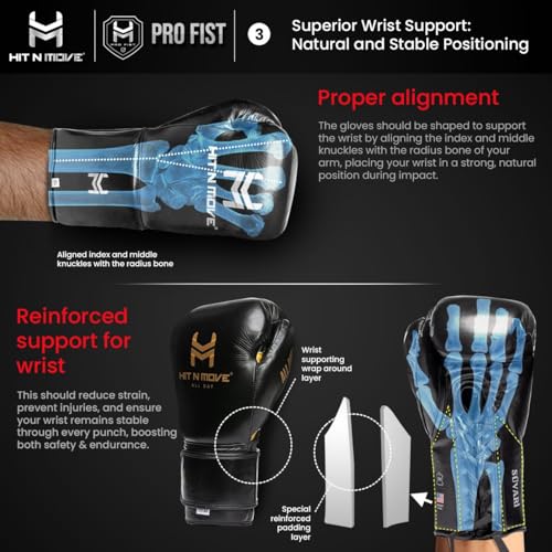 HIT N MOVE Süvari Horsehair Boxing Gloves Hook and Loop, Lace-Up Boxing Gloves Men, Boxing Equipment, MMA Gloves Men, UFC Gloves Horsehair and 100% Cow Leather - size: 14 Oz, style: Hook and Loop WHITE
