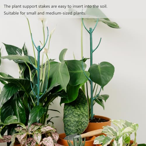 Belit 6 Pack Stackable Twigs, Small Plant Support Stakes & Plant Cage Support Rings for Indoor Outdoor Plants Climbing Plants, Plastic Branches Support Structures,11" - size: 11 Inch-6 Pack