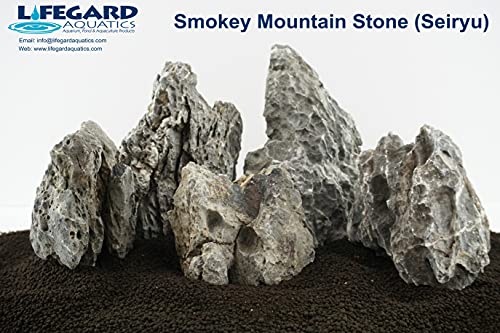 Lifegard Aquatics Aquascaping Smoky Mountain Seiryu Stone 18 Lb Kit – Decorative Aquarium Rocks, Fish Tanks – 18 Lbs Kits - size: 25 Gallons, style: Smoky Mountain Seiryu Stone
