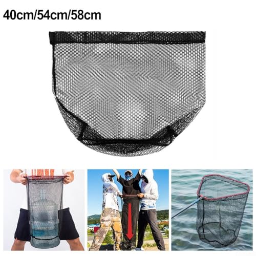 40-50cm Fishing Landing Net Replacement Netting Nylon Mesh for Freshwater Saltwater Sea River Lake Boat Fishing Strong Tensile Strength Easy Install - size: 45cm