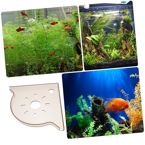 CHILDWEET Triangle Fish Tank Corner Shelf Space Saving Storage Organizer for Aquariums Multi Functional Desktop Divider for Fish Food and Supplies Elegant Transparent Design