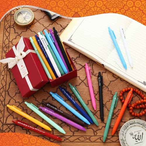 Gersoniel 60 Pcs Eid Mubarak Pens Bulk Ramadan Gifts Mubarak Muslim Ballpoint Pens Eid Islamic Party Favors Novelty Muslim Gifts Islamic Goody Bag Stuffers
