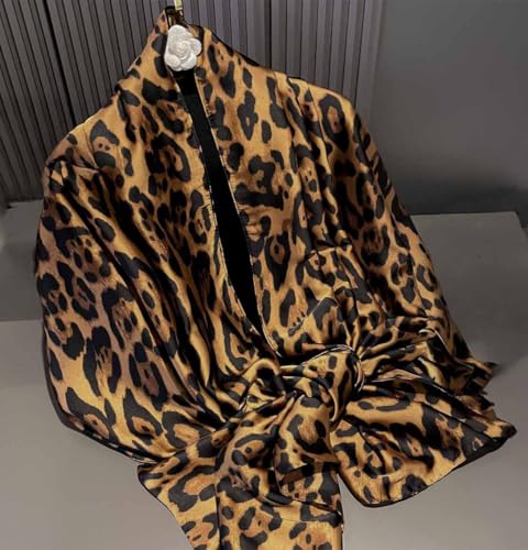 Xyueanlo Scarfs for Women Lightweight Scarves Fashion Print Floral Pattern Head Scarf Wraps Shawls - color: Gold Black