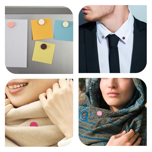 12pcs Hijab Magnetic Pins, Strong Hijab Magnets Multi-Purpose Scarf Clasp Pinless Brooch Buttons for Women Scarves Clothes Dress (Color A) - color: Color a