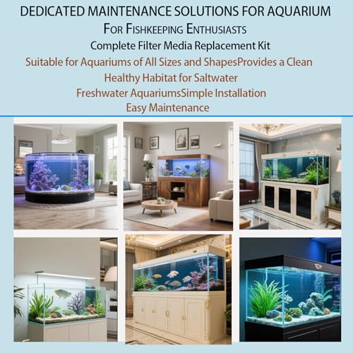 42 Pack Replacement Filter Media Kit for Fluval 406/407, 2 Full Sets | High Porosity Bio Foam, Ceramic Rings, Activated Carbon & Polishing Pads, Clear Tank Water, Reduced Algae & Yellow Buildup