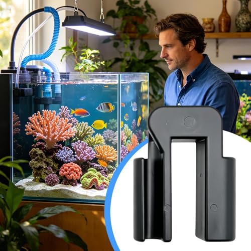 Aquarium Hose Clamp U Shape Tube Mounting Base | Anti-Slip Hose Holder Clip Aquarium for Holder Suction Device Siphon Cleaning Clear Viewing Shop - color: Black