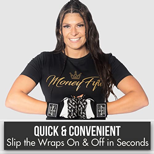 Quick Gel Boxing Wraps Under Boxing Gloves - Kickboxing MMA Muay Thai - Fist, Knuckle, Wrist Wrap Protection Inner Glove Hand Wraps - Men Women Kids - color: Black/White, size: Large-X-Large