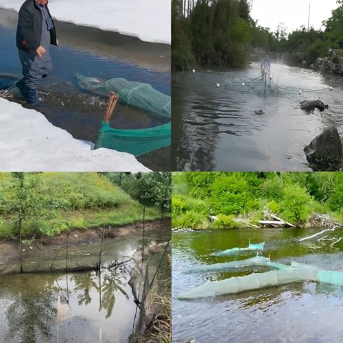 Lawaia Crawfish Trap Fish Net Collapsible Portable Minnow Folded Cast Net With Float and Chain for Shrimp, Lobster, Crab - size: 2M