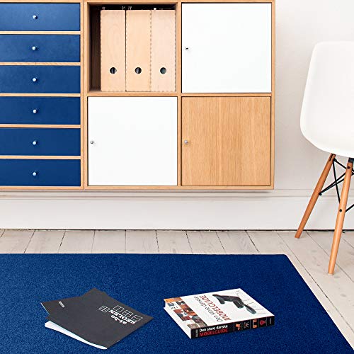 We Sell Mats 3/8 Inch Thick Interlocking Foam Carpet Tiles Durable Carpet Squares Anti Fatigue Support for Home Office or Classroom Use - color: Medium Blue, style: 16 Square Feet (4 Tiles)