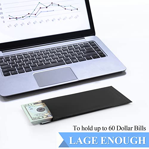 BONUS++ Envelope Set - 120 Envelopes for Cash, Checks, & Tickets; 80GSM, 3.2x6.6 inch Black Envelopes - Perfect for Cash Challenge Savers - size: 3.2x6.6in (Pack of 1)