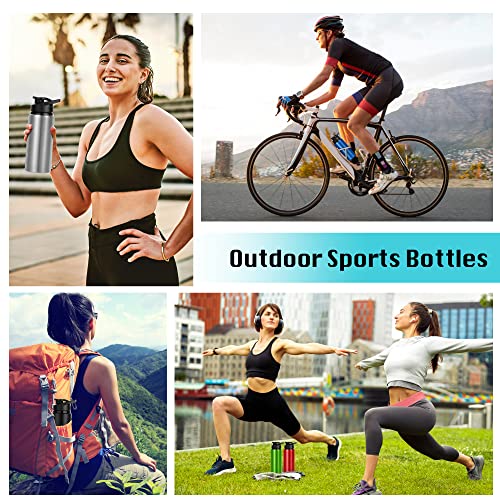 10 Pack Water Bottles Bulk, 20oz Sports Aluminum Water Bottle with Snap Lids Metal Reusable Leak proof Personalized Bottle for Travel Camping Gym Hiking Fishing (Purple) - color: Purple