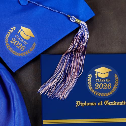 120PCS Graduation Stickers, Class of 2026, Graduation Envelope Seals, Congratulations Graduates, Gold Seals for Certificates, Foil Metallic Seal, Graduation Labels, Graduation Party Favors 1.6 inch - color: 26 Graduation Sticker B