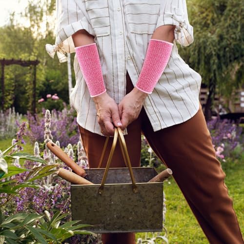 REDANHA Arm Protection Sleeves Level 5 Protection Cut Burn Resistant Sleeve Anti Abrasion Forearm Cover Protector - color: Pink