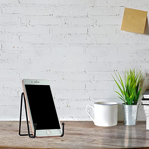 IBosins 5-Pack 4-Inch Plate Holder Display Stands Black Metal Frame Stand | Stand for Picture, Book, Photo, Easel, Creation, Collectibles - color: Black, size: 4 Inch