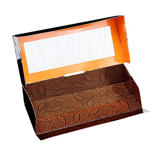Restaurantware Sakura Vision 8 x 3.5 x 1.8 Inch Sushi Boxes 50 Disposable Take Out Boxes - Built-In Lid Clear Window Black Paper Rectangle Boxes For Sushi Maki Or Sashimi - size: Medium