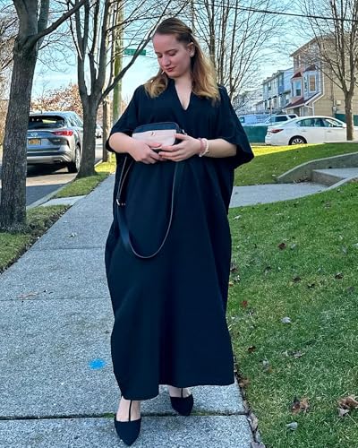 Bsubseach Women Kaftan Dresses Caftan Maxi Dress Swimsuit Cover Up Moomoo - color: B-black