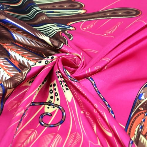 vimate 35" Square Silk Like Head Scarf - Women's Fashion Satin Scarf Bandana for Hair Wrapping at Night. - color: H4#. Style--138-2 Pack